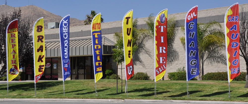 thumbnail image 2 of 15ft Auto Tune-Up Feather Flag Banner Kit With Pole & Spike By FeatherFlagNation 2 of 5