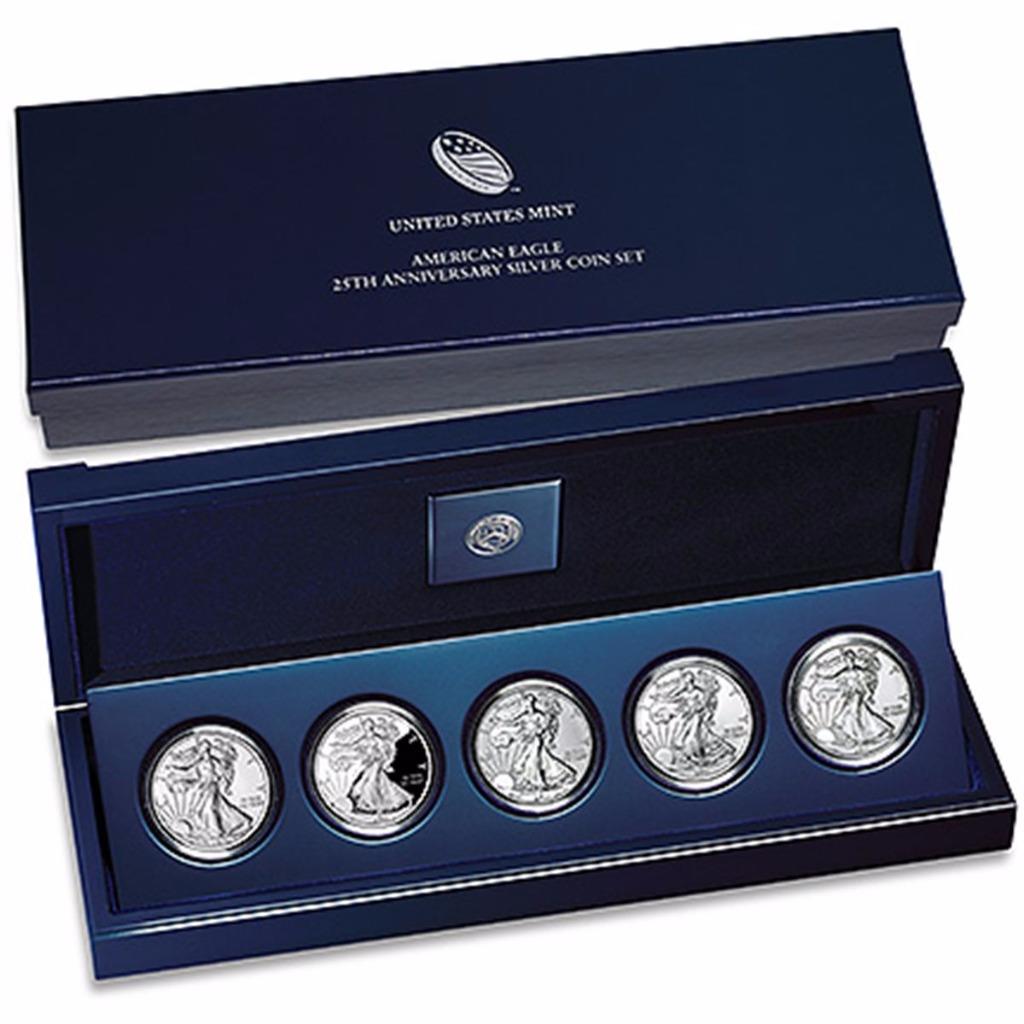 2011 Silver American Eagle 25th Anniversary 5 Coin Set US Mint (A25) eBay