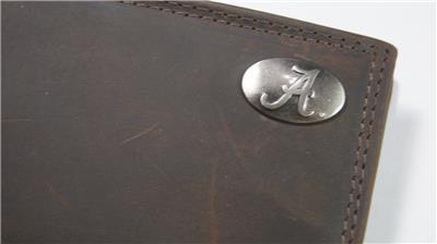 ZEP-PRO Alabama Elephant RTR Crazy Horse Leather LONG Roper WALLET Tin GIFT Box