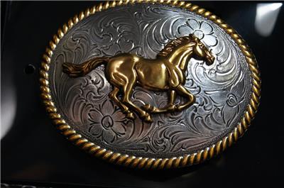 Nocona Blazin Roxx Horse Running Belt Buckle 37560