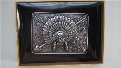 ARIAT Cintura Cowboy Western Country Cuoio Pelle Fibbia Marrone