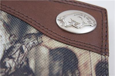 ZEP PRO Arkansas Razorback MOSSY OAK Camo Trifold Wallet Tin Gift Box