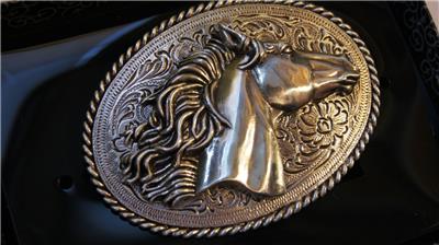 Nocona Blazin Roxx Horse Running Belt Buckle 37560