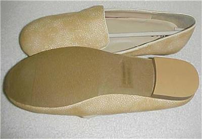 tan slip on flats