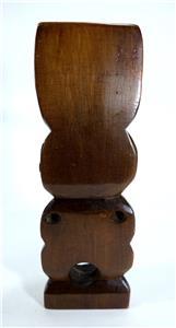 Vintage Tiki Rosewood Wooden Figure - Original From Tahiti