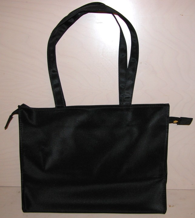 MACY'S NEW YORK Black Zippered Shoulder Bag VERY WELL MADE! NEW WITH ...