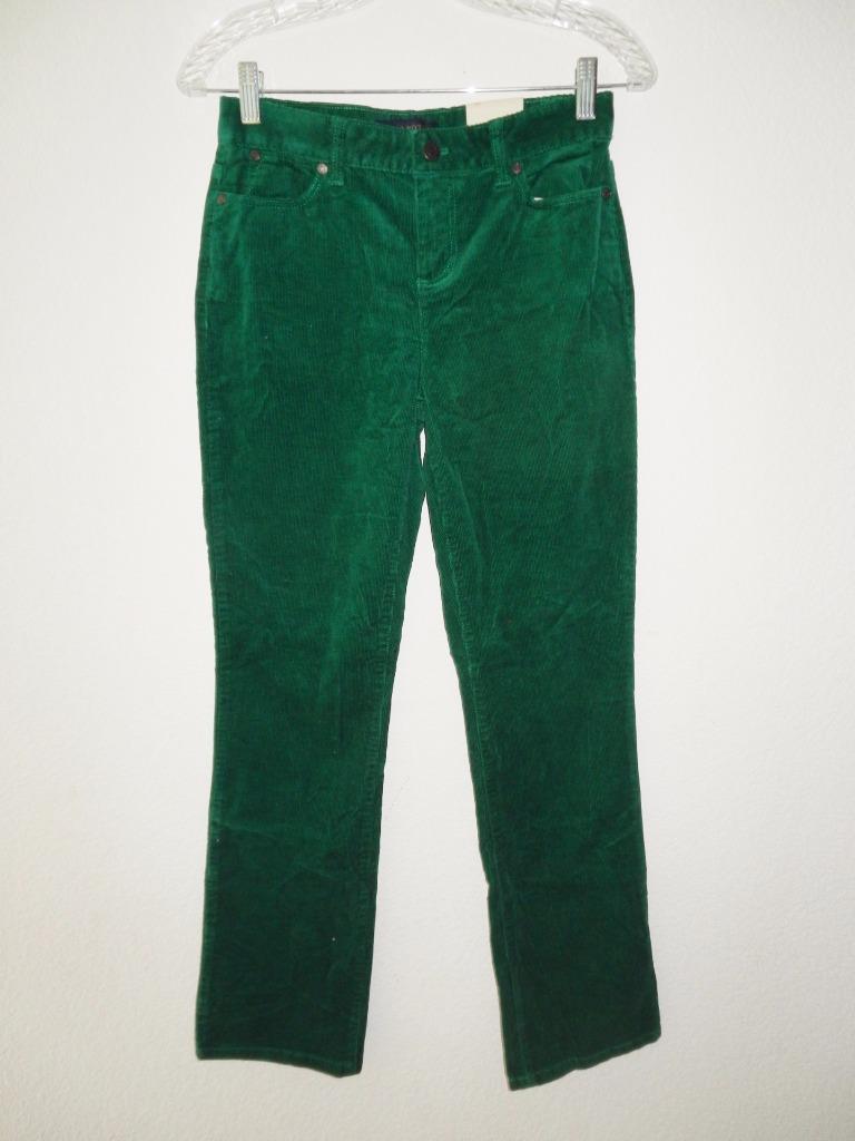 New Women's Talbots Petite Corduroy Pants in Green (4P) or Pink (8P) - NWT
