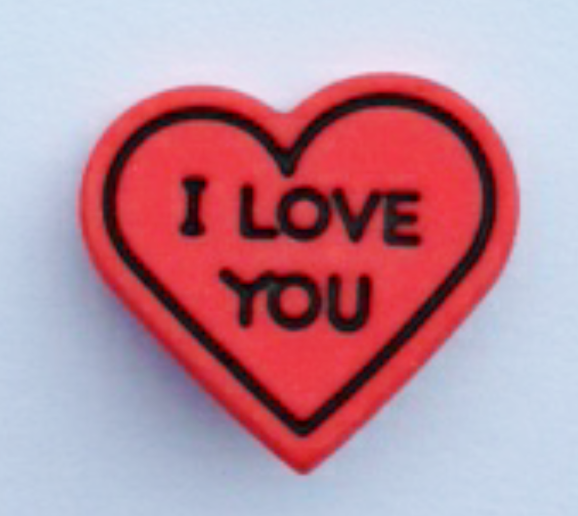 Paquete de 5 Botones Corazón de Amor Poliéster Loveheart Costura Adornos Artesanales - Imagen 2 de 7
