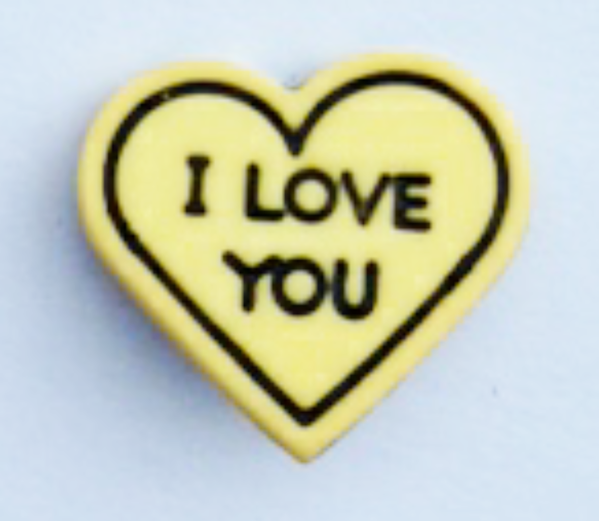 Paquete de 5 Botones Corazón de Amor Poliéster Loveheart Costura Adornos Artesanales - Imagen 6 de 7