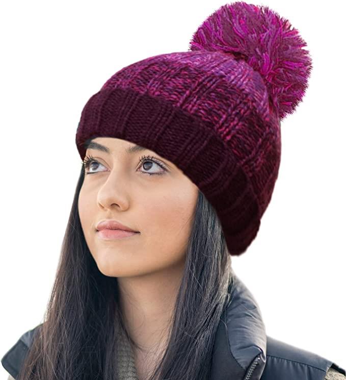 New RockJock Striped Thermal lined Bobble Hat pom pom woolen wooly - Picture 9 of 13