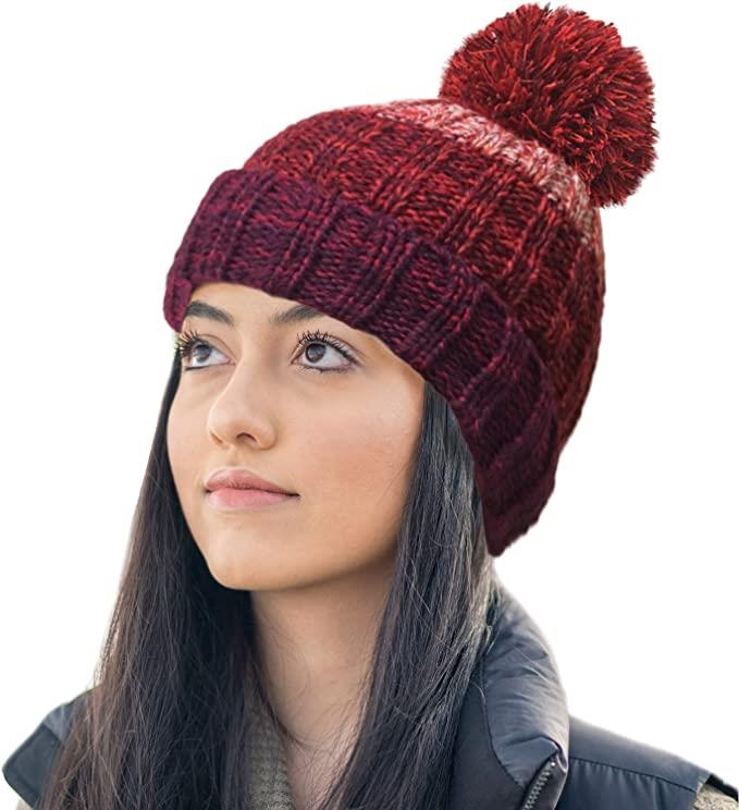 New RockJock Striped Thermal lined Bobble Hat pom pom woolen wooly - Picture 8 of 13