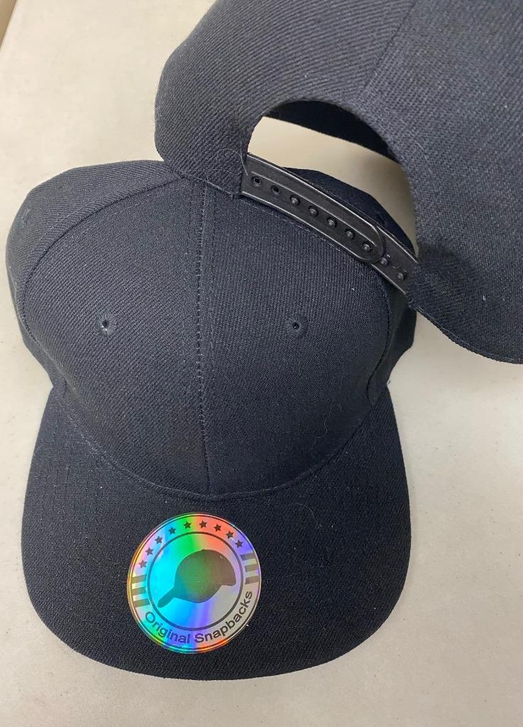 BLANK VINTAGE STYLE SNAPBACK FLAT BILL BASEBALL CAPS hats imprinting ball cool E - Picture 5 of 7