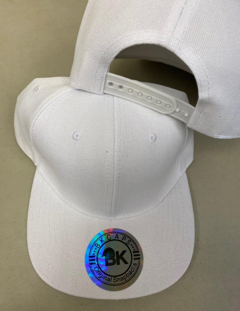 BLANK VINTAGE STYLE SNAPBACK FLAT BILL BASEBALL CAPS hats imprinting ball cool E - Picture 6 of 7