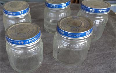 Baby Food Jars Lot Of 10 Glass Jars Storage Containers Craft Supplies Vintage Baby Food Jars With Animal Lids Craft Supplies Tools Paper Party Kids Vadel Com