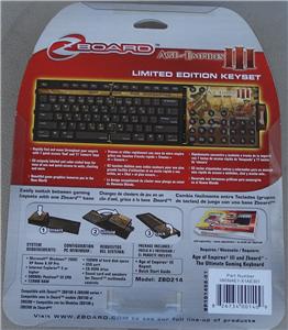 Steelseries Ideazon Age Of Empires 3 Limited Ed Gaming Keyset For Zboard New 826734001409 Ebay