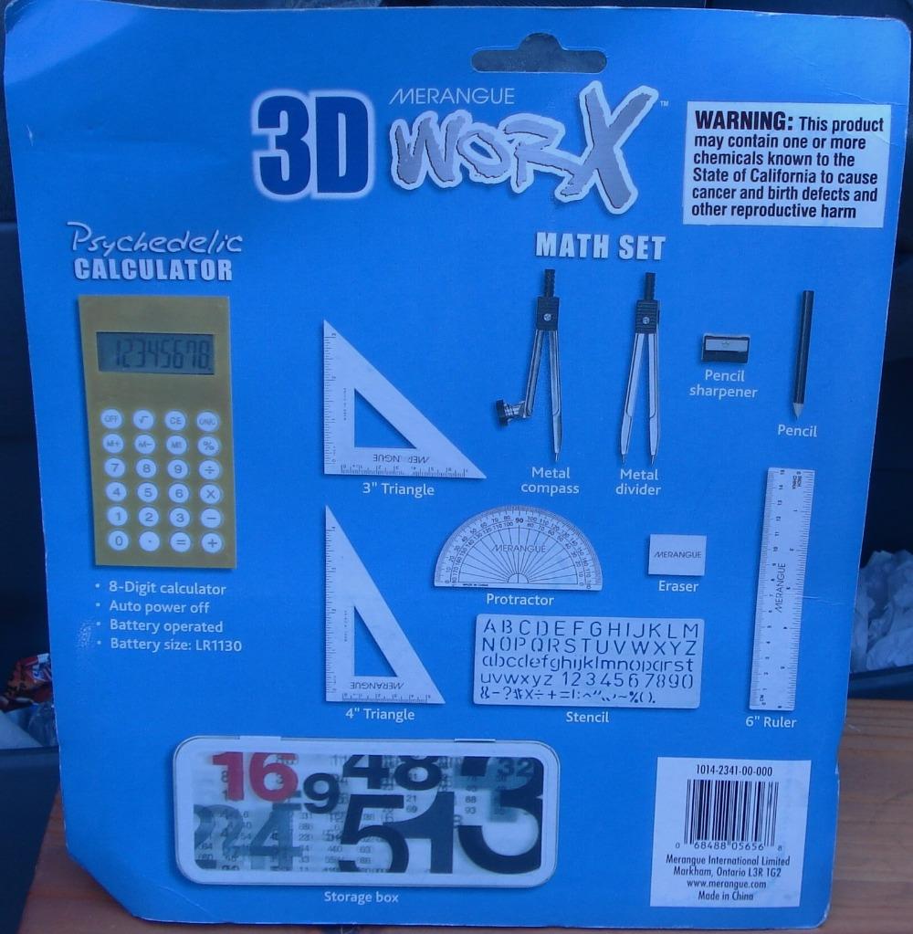 GREAT SET BRAND NEW IN BOX Choose Design Merangue 3D Worx 12PC Math Set