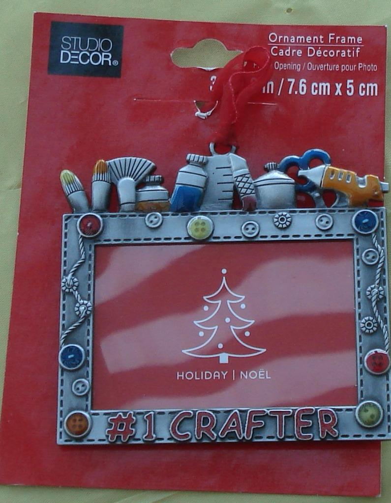 Studio Decor Enamaled Christmas Pic Frame Ornaments Knitting Artist Teacher 1 Crafter eBay