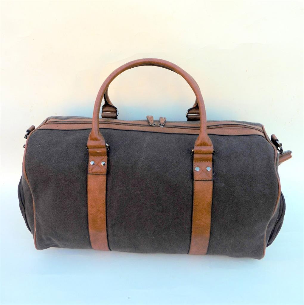 Pierre Cardin Canvas Mens Travel Bag Weekend Overnight Duffle Business ...