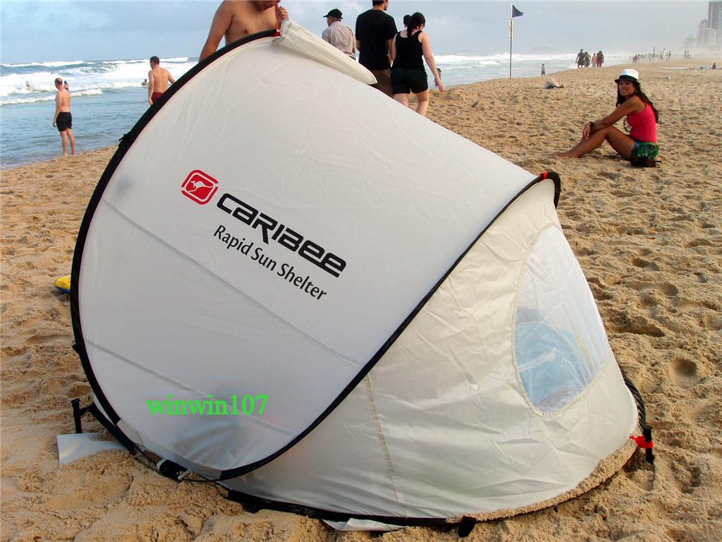 New Caribee Auto Pop Up Beach Tent Instant UV Shelter Sun Shade