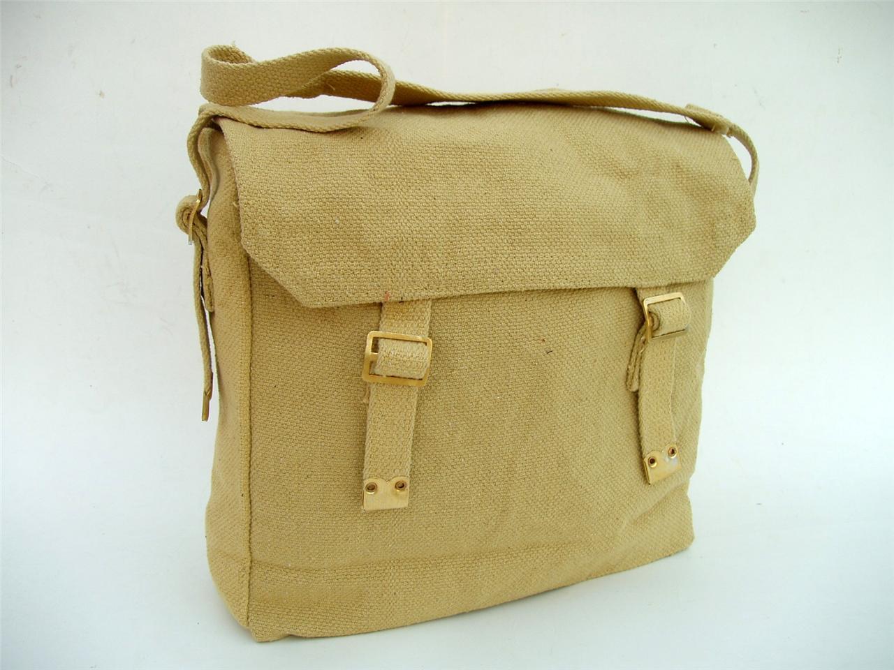 Heavy Duty Canvas Messenger Shoulder Bag Cross-Body Travel Webbing Retro Biker - 第 1/1 張圖片