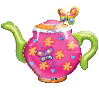TEA PARTY Teapot GIRL HAPPY BIRTHDAY BALLOONS Decorations Supplies ...