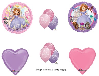 Sofia The First 1st Happy Birthday Party Balloons Decorations