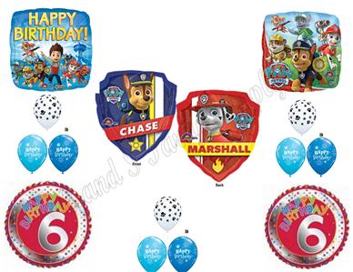 PAW PATROL 6TH Birthday Balloons Decoration Supplies Party Sixth