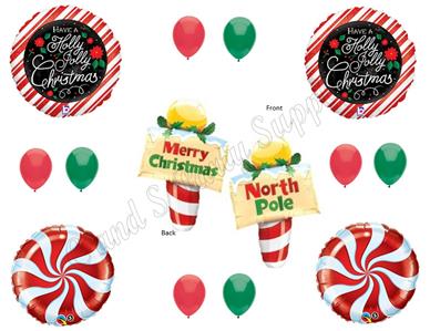 Christmas Party North Pole Balloons Decoration Supplies Santa