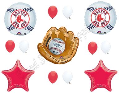 Boston Red Sox Baseball Birthday Party Balloons Decoration