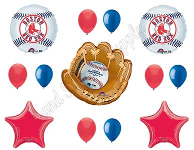 Boston Red Sox Baseball Birthday Party Balloons Decoration