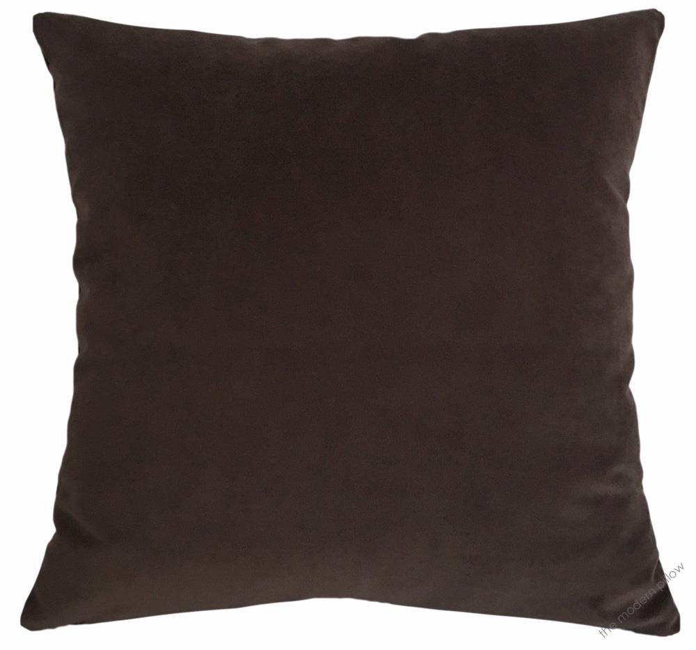 Chocolate Brown Velvet Decorative Throw Pillow Cover Cushion Cover 18x18 Ebay