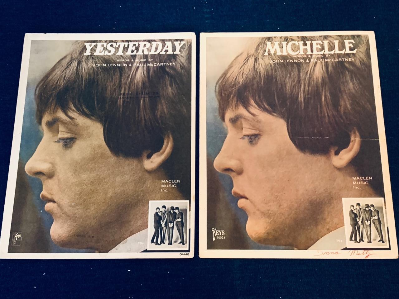 2 1965 Beatles hit  Michelle & Yesterday sheet music - Photo 1/1