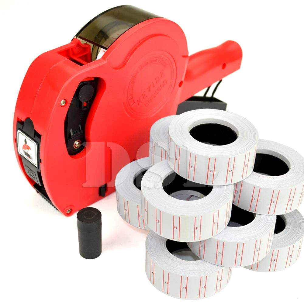 New Price Tag Gun Pricing Labeller +11 Label Rolls Sticker Spare Ink