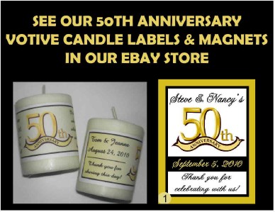 216 Golden Anniversary 50th Anniversary Party Favors