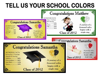 50 GRADUATION PARTY FAVORS WATER BOTTLE LABELS ~ Glossy ~ Waterproof | eBay