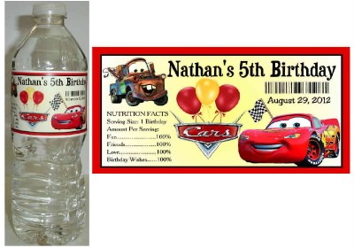20 DISNEY CARS BIRTHDAY PARTY FAVORS ~ WATER BOTTLE LABELS | eBay