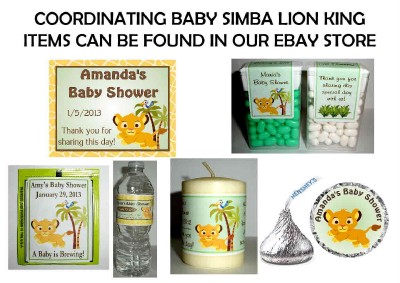 20 Lion King Baby Simba Baby Shower Favors Advice Cards Ebay