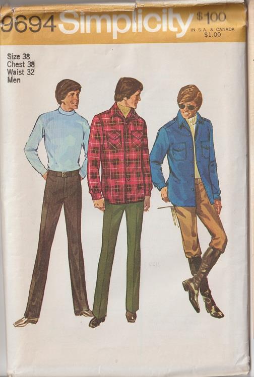 Fuera de imprenta patrón de costura vintage Simplicity para hombre separado que elijas - Imagen 24 de 25