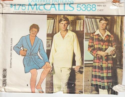 Fuera de imprenta McCalls patrón de costura para hombre unisex ropa de dormir pijama tú eliges 4320 7385 - Imagen 9 de 11