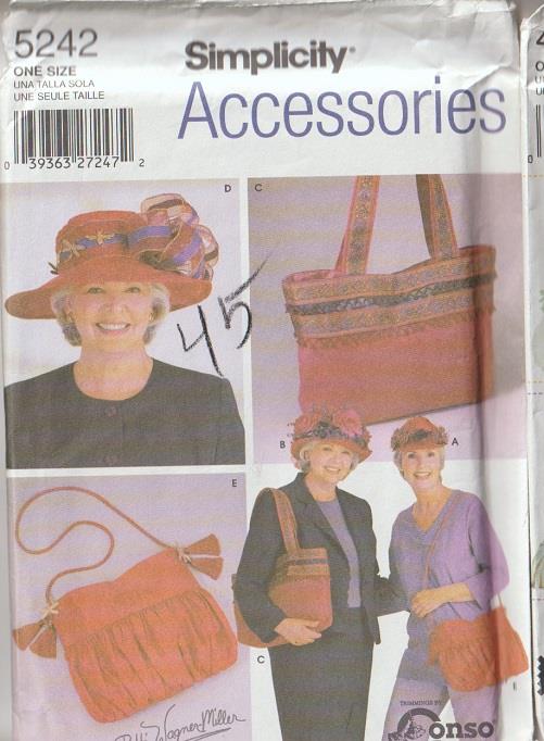 OOP Simplicity Hats and Accessories Sewing Pattern Misses You Pick | eBay