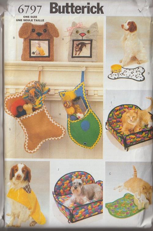 Modello da cucito OOP Butterick cane accessori per animali domestici vestiti letti giocattoli a scelta - Foto 19 di 19