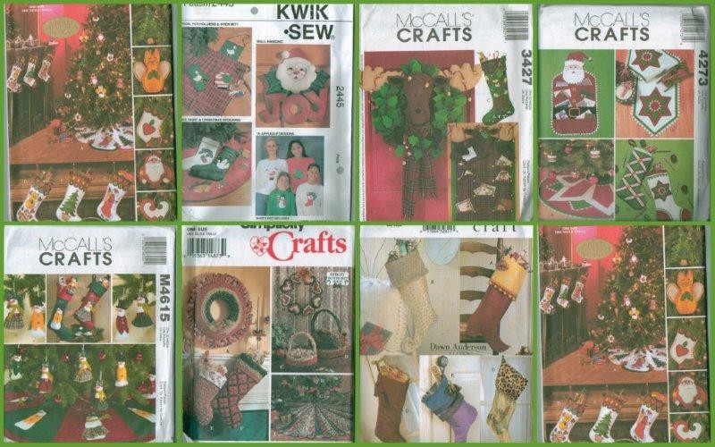 Burlap Christmas Stockings Sewing Pattern PDF by StudioCherie