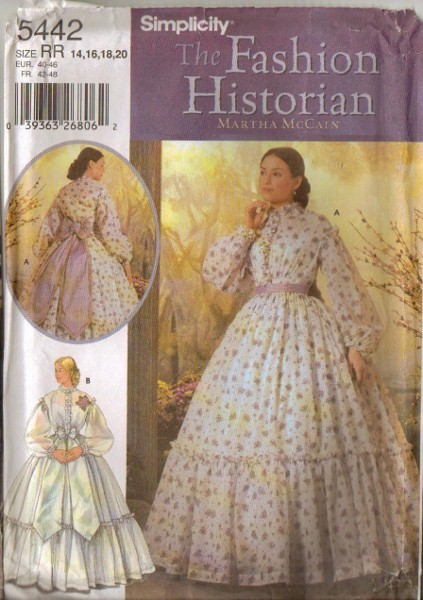 OOP Simplicity Sewing Pattern Civil War Costume Fashion Historian ...