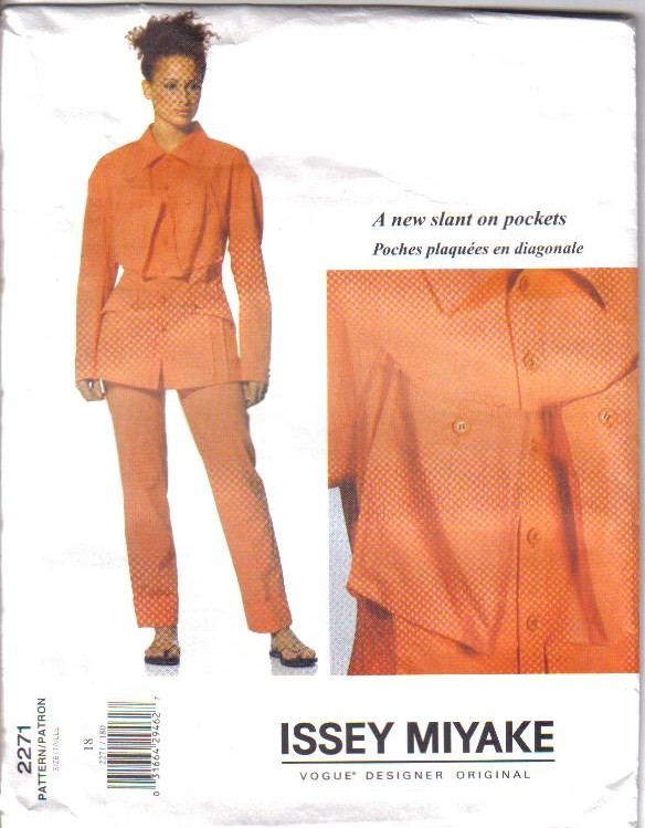 Issey Miyake Vogue Sewing Pattern Designer Original Misses w Plus Sizes ...