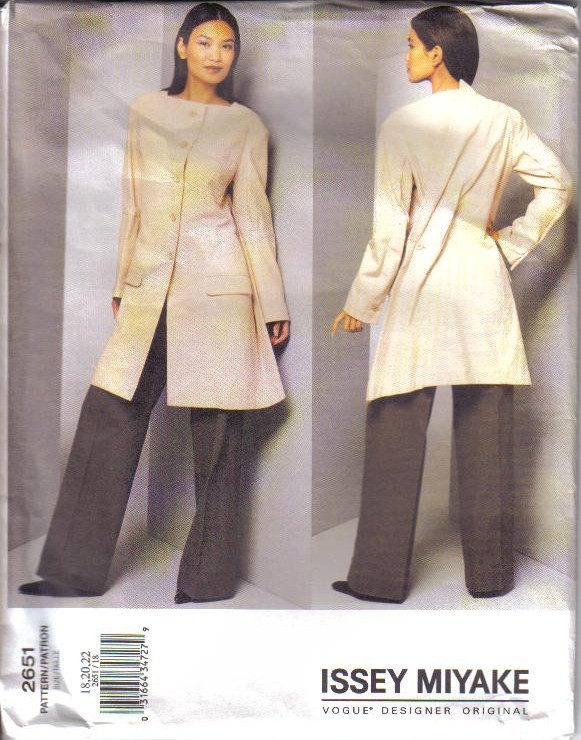 OOP Issey Miyake Vogue Sewing Pattern Designer Original Misses w Plus ...