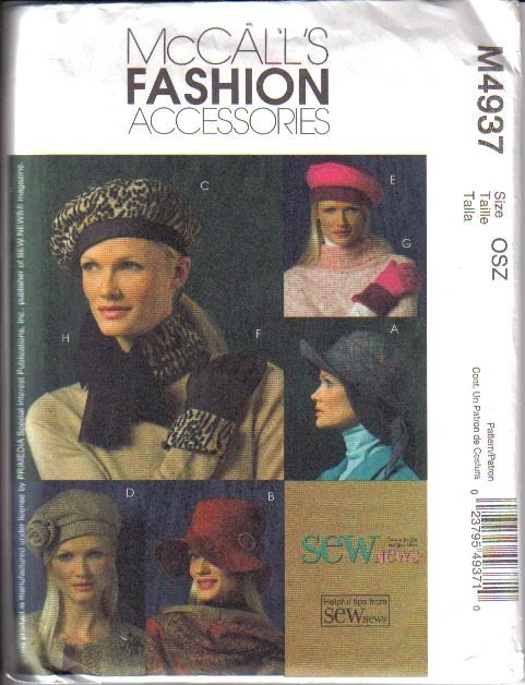 McCalls Fashion Accessories Sewing Pattern OOP Misses You Choose Free ...