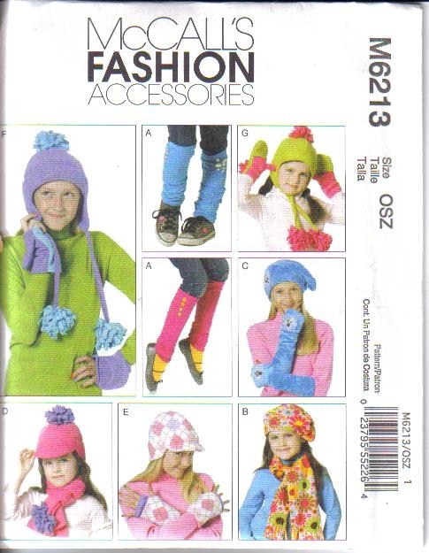 OOP McCalls Child Size Accessories and Home Decorating Sewing Pattern U ...