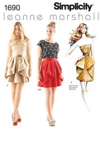 OOP Lovely Formal Dress Designer Leann Marshall Simplicity Sewing Pattern UPICK