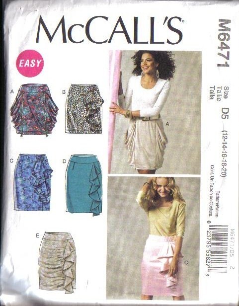 McCalls Dress Wardrobe & Separates Sewing Pattern Misses Plus Size Full ...