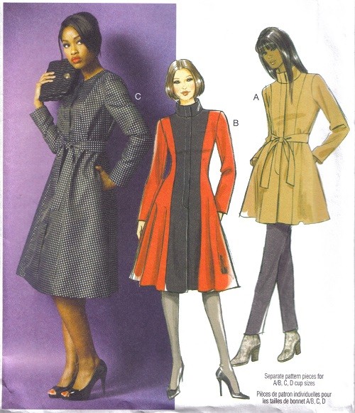 Butterick Sewing Pattern 5966 Misses Fitted Flared Coat & Jacket ...